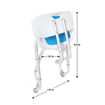 Compact Foldable Commode Shower Chair Height-Adjustable Aluminium Non-Slip