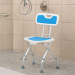 Compact Foldable Commode Shower Chair Height-Adjustable Aluminium Non-Slip