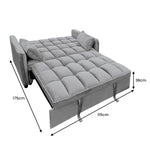 Quincy 2-Seater Velvet Sofa Bed Dark Grey Wooden Frame Tufted Design
