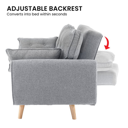 Fabric Sofa Bed Grey
