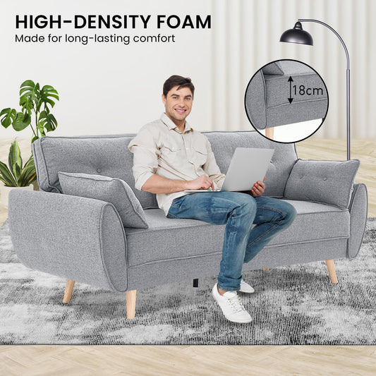 Fabric Sofa Bed Grey
