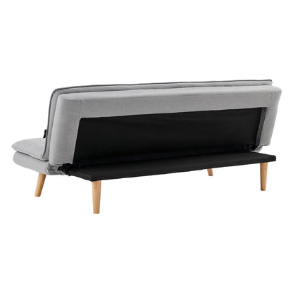 Grey 3 Seater Sofa Bed Lounge 180x80x70cm