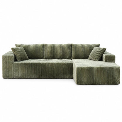 Corner Sofa Green Chaise 1x3cm