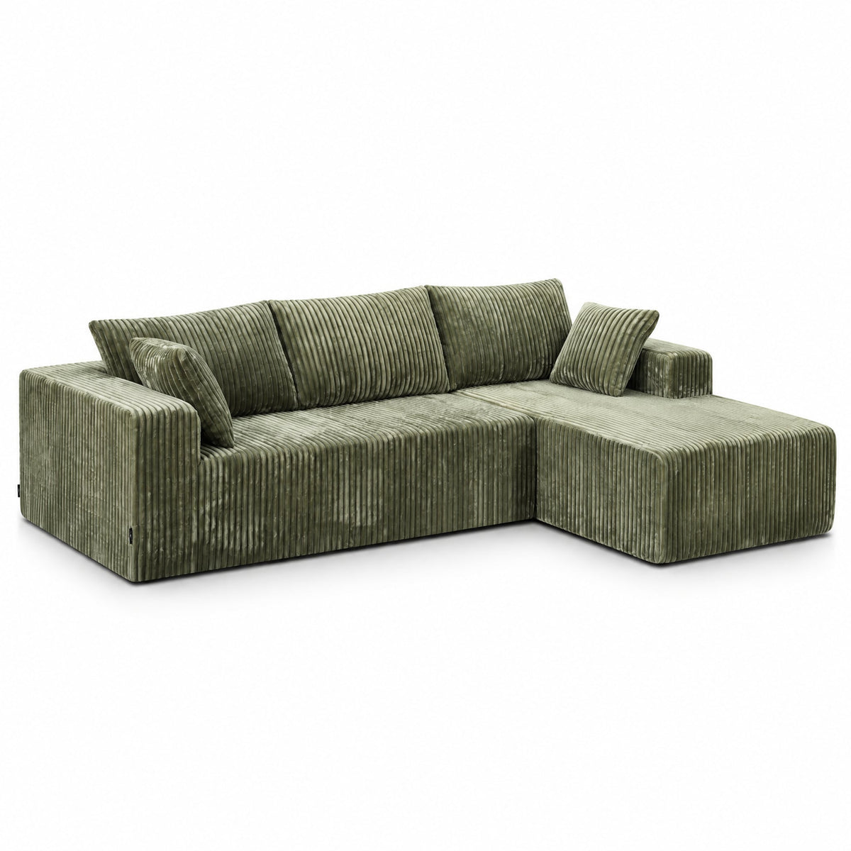 Corner Sofa Green Chaise 1x3cm