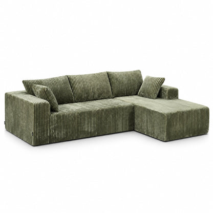 Corner Sofa Green Chaise 1x3cm