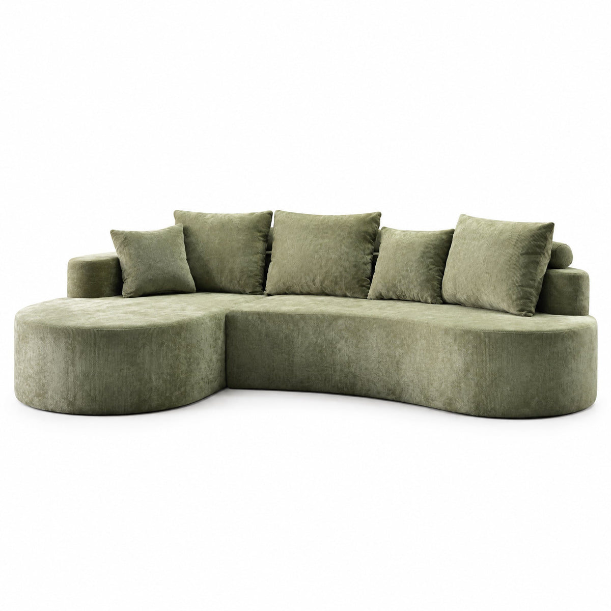 Curved Cloud Sofa Green 1x3cm