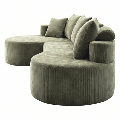 Curved Cloud Sofa Green 1x3cm