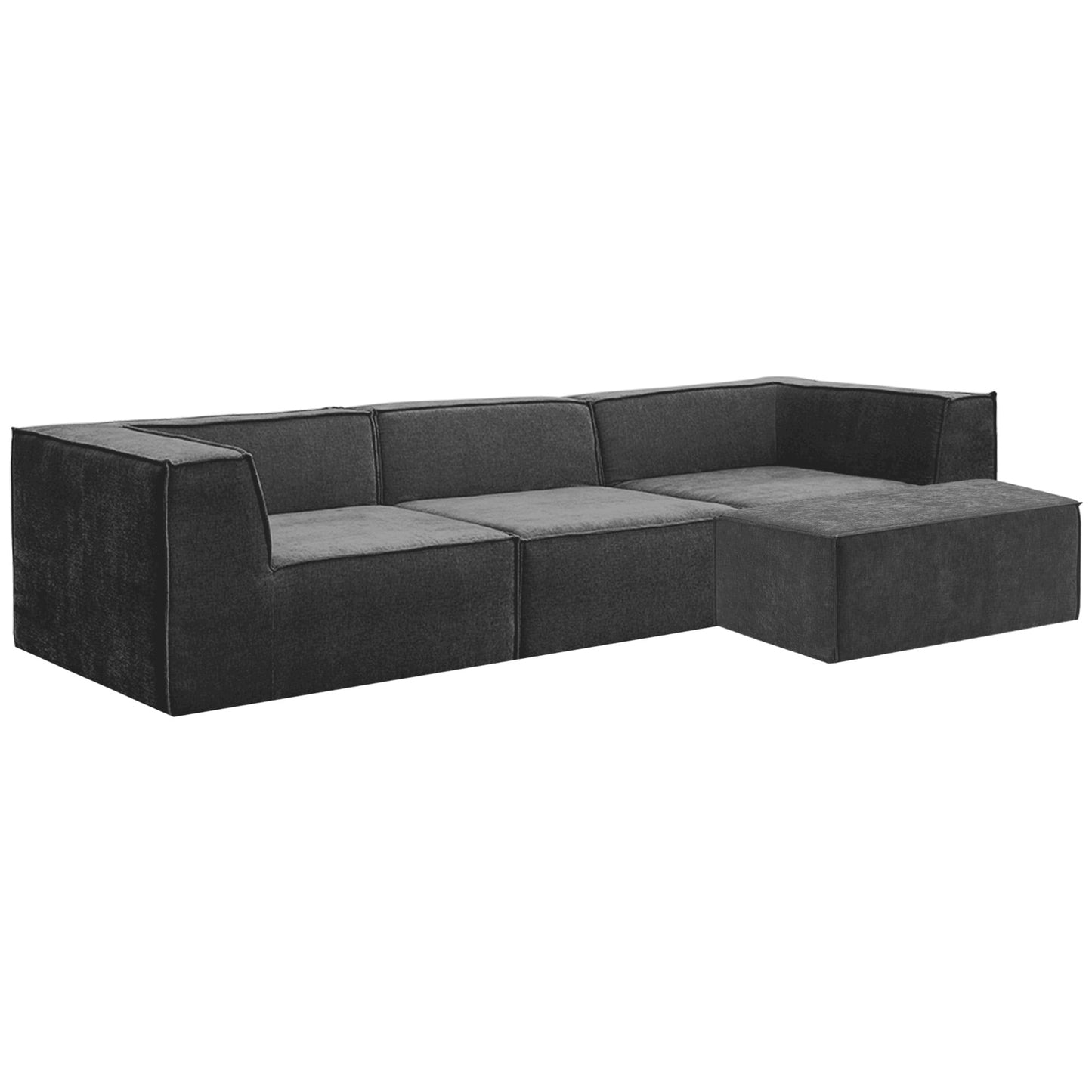 Modular Sofa Ottoman Charcoal 270x169x63cm