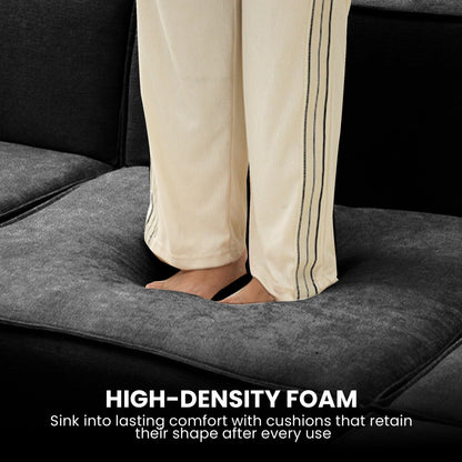 Modular Sofa Ottoman Charcoal 270x169x63cm