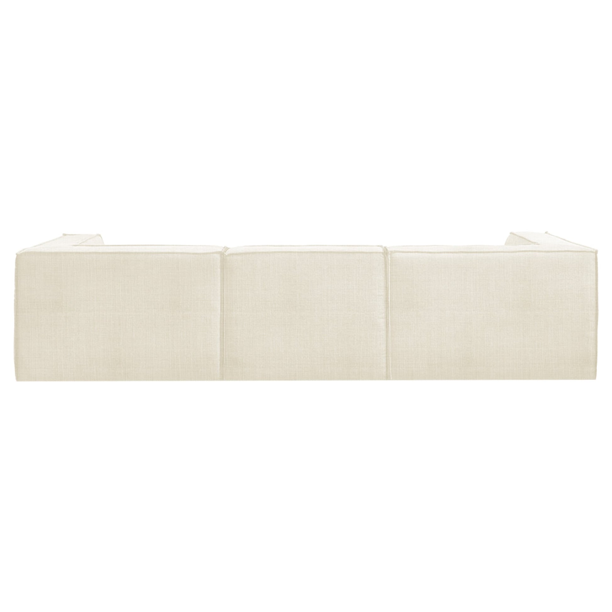 Modular 3-Seater Sofa Novi Cream with Ottoman Non-Slip Lounge Couch