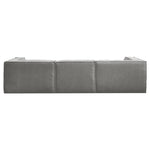 Modular 3-Seater Sofa Couch with Ottoman Grey Non-Slip Bottom