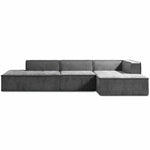 Vani 3-Seater Modular Sofa Set Dark Grey Modern Living Room Furniture