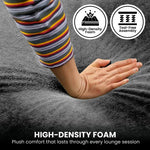 Vani 3-Seater Modular Sofa Set Dark Grey Modern Living Room Furniture