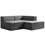 Vani 3-Seater Modular Sofa Set Dark Grey Modern Living Room Furniture