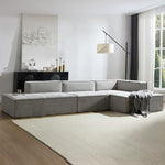 Vani 3-Seater Modular Sofa Set Light Grey Modern Living Room Furniture