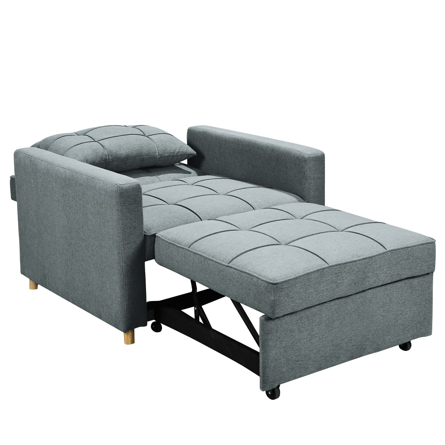 Blue sofa 101x98x88cm, rear view