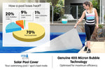 400 Micron Solar Swimming Pool Cover Silver/Blue - 7m x 4m