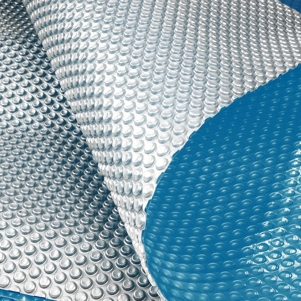  400 Micron Solar Swimming Pool Cover Blue/Silver 10.5m x 4.2m Outdoor