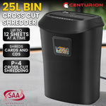 25L 12-Sheet Electric Paper Shredder Cross-Cut Home Office Cutter