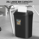25L 12-Sheet Electric Paper Shredder Cross-Cut Home Office Cutter