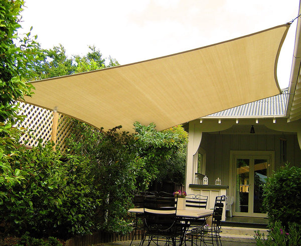  Rectangular Shade Sail: 8m x 5m/6m - Sand