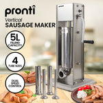 5L Stainless Steel Horizontal/Vertical Sausage Stuffer
