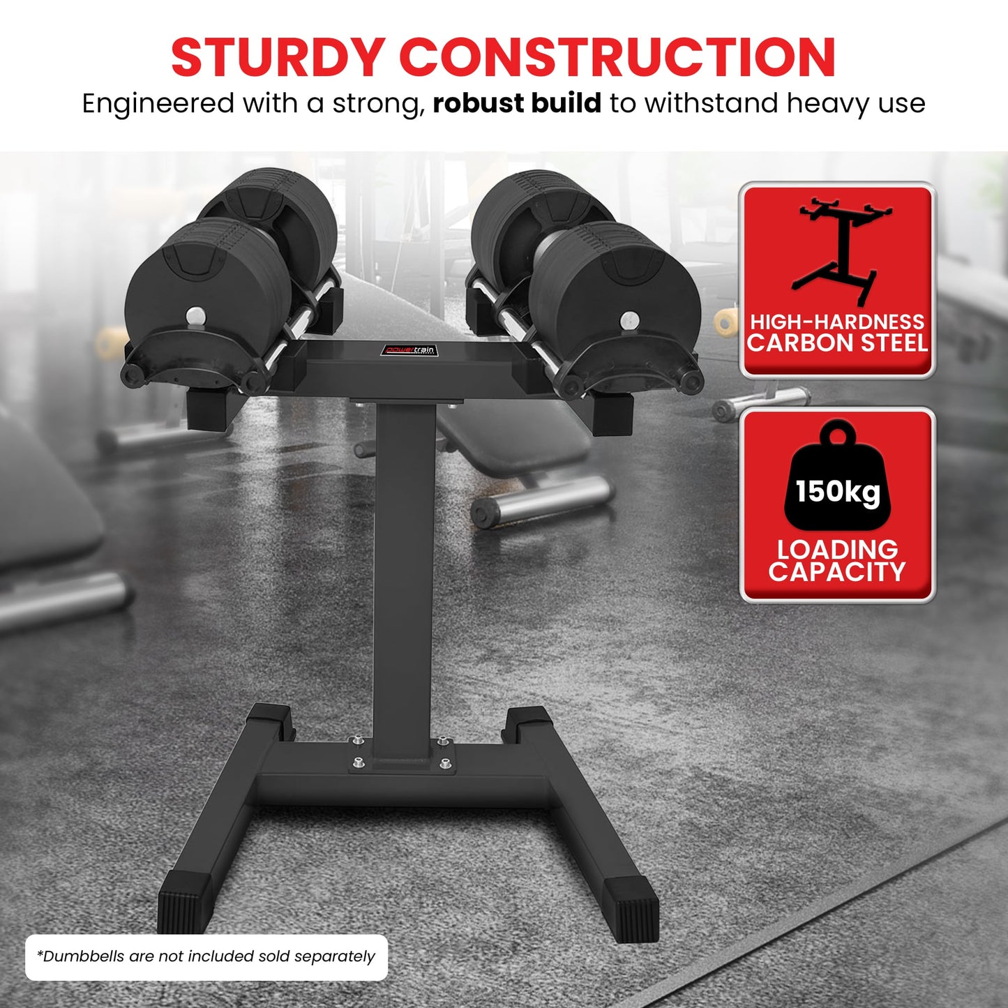 Adjustable Dumbbell Stand 150kg Rack | HomeAndLiving - 8