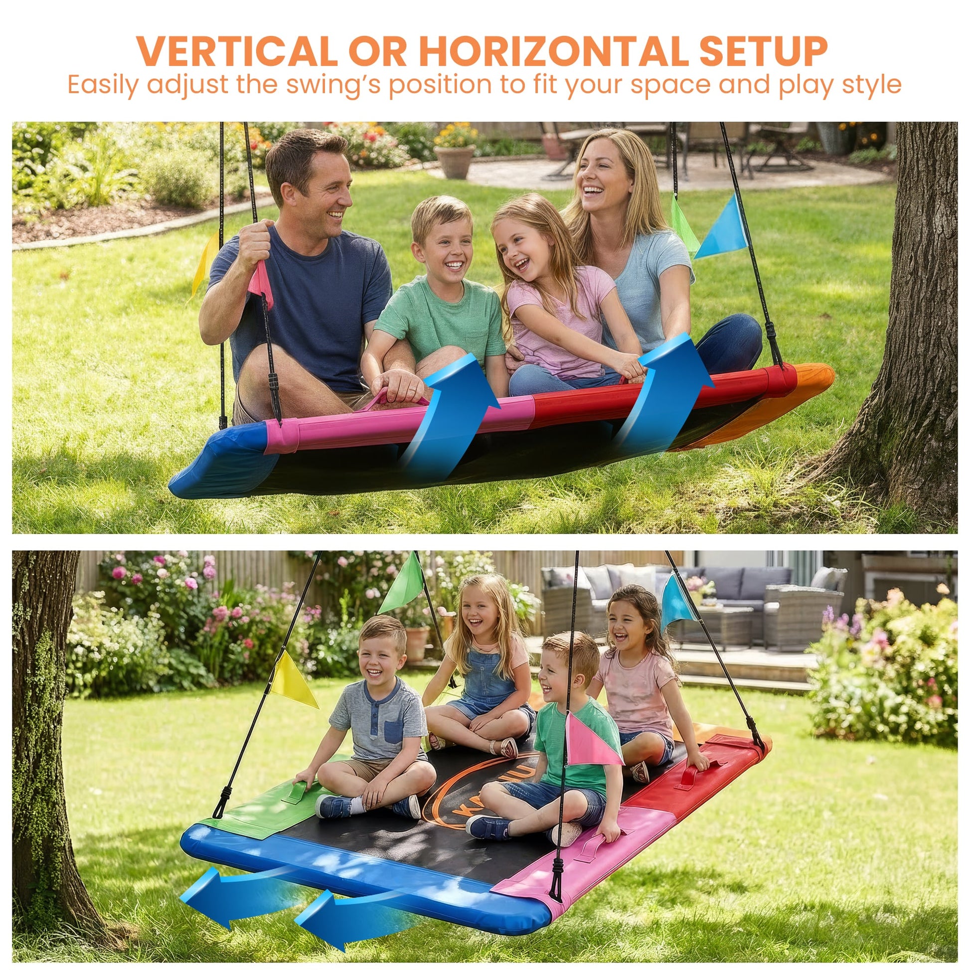 60in Rectangular Tree Swing Foam Padded | HomeAndLiving - 12