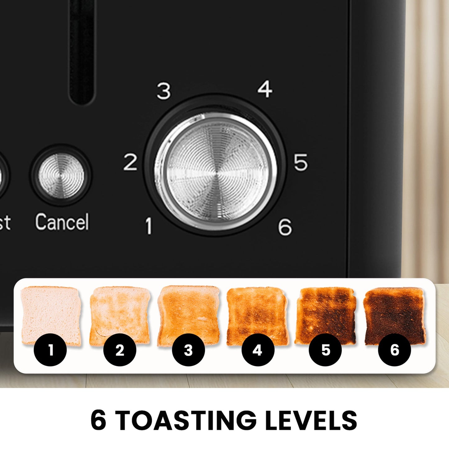 Breakfast Set Silver & Black Stainless Steel