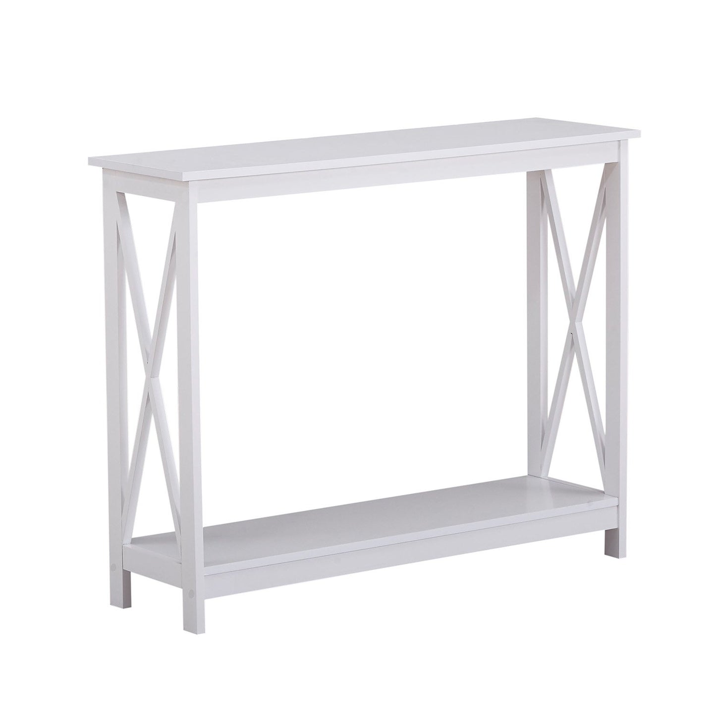 White X-Frame Console Table for Modern Elegance