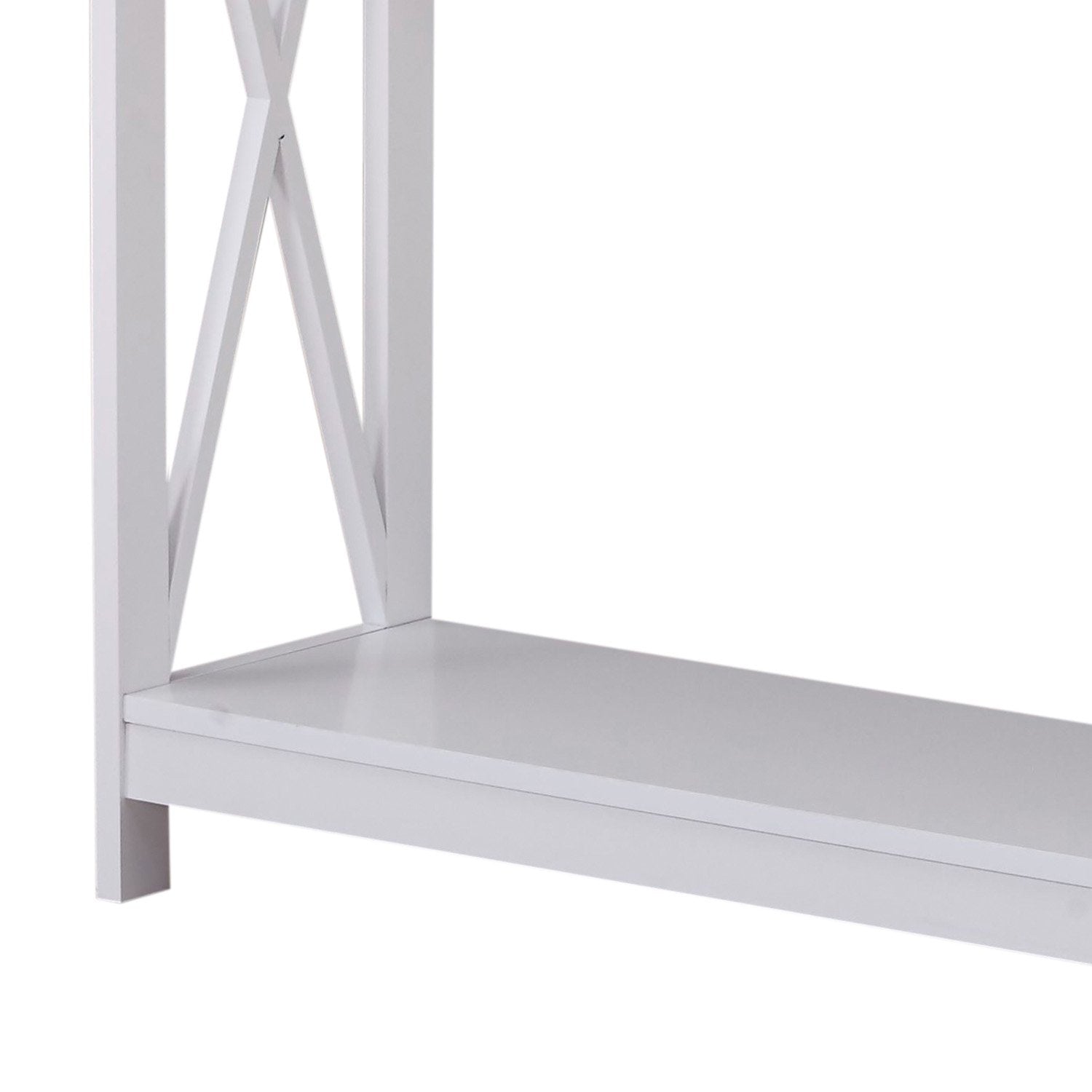 White X-Frame Console Table for Modern Elegance