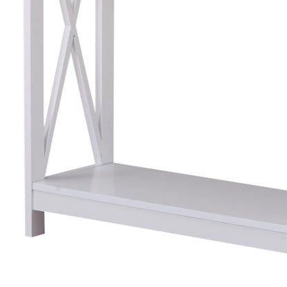 White X-Frame Console Table for Modern Elegance