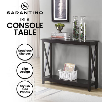 Stylish X-Frame Console Table Black