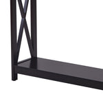 Stylish X-Frame Console Table Black