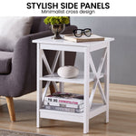 Orson 2-Tier Bedside Table - White