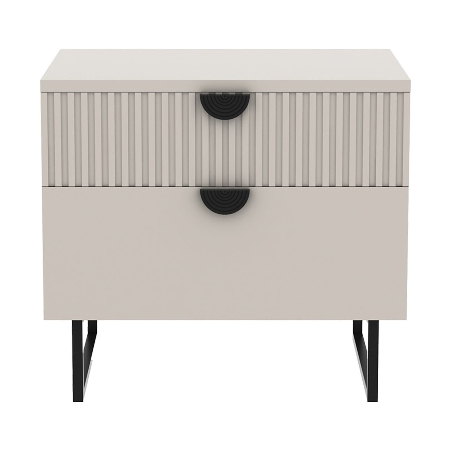 Two Drawer Bedside Table with Elegant Storage