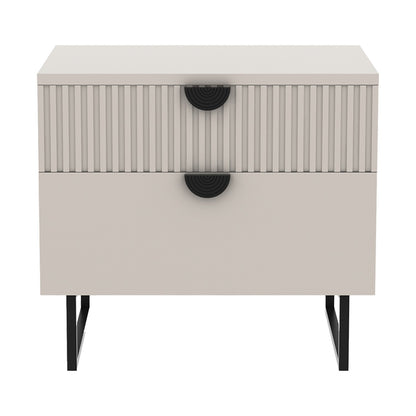 Two Drawer Bedside Table with Elegant Storage