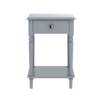  Grey Bedside Table with Convenient Drawer