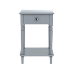 Grey Bedside Table with Convenient Drawer