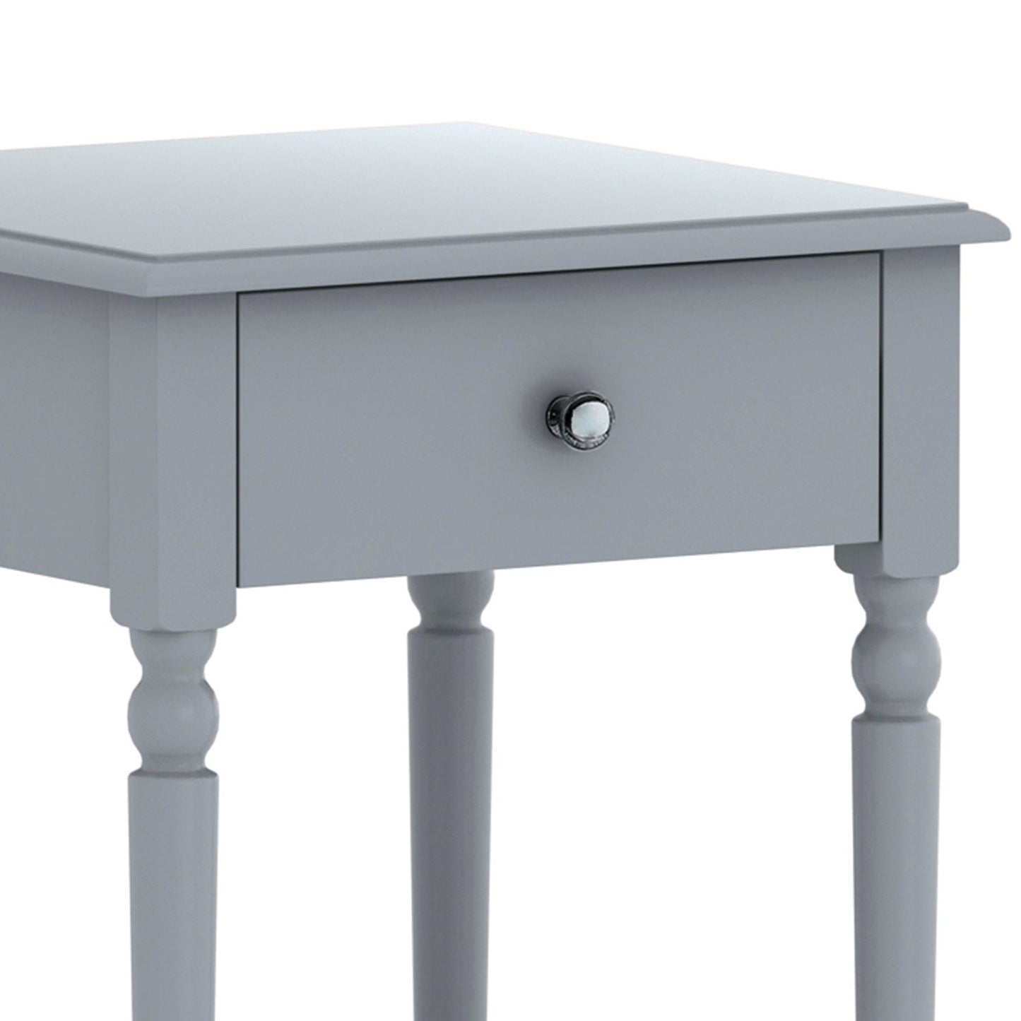  Grey Bedside Table with Convenient Drawer