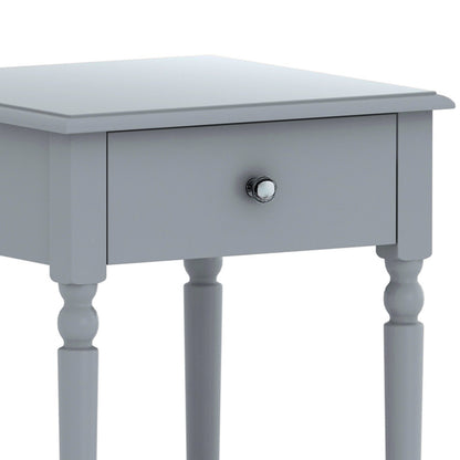  Grey Bedside Table with Convenient Drawer