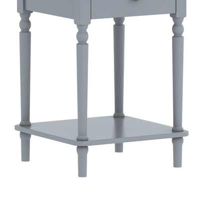  Grey Bedside Table with Convenient Drawer