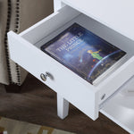 Greta Bedside Table with Drawer - White