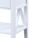 Greta Bedside Table with Drawer - White