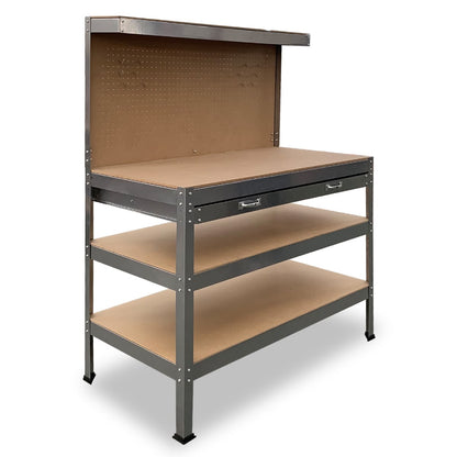 Work Bench Silver Storage Table 120x60x155cm