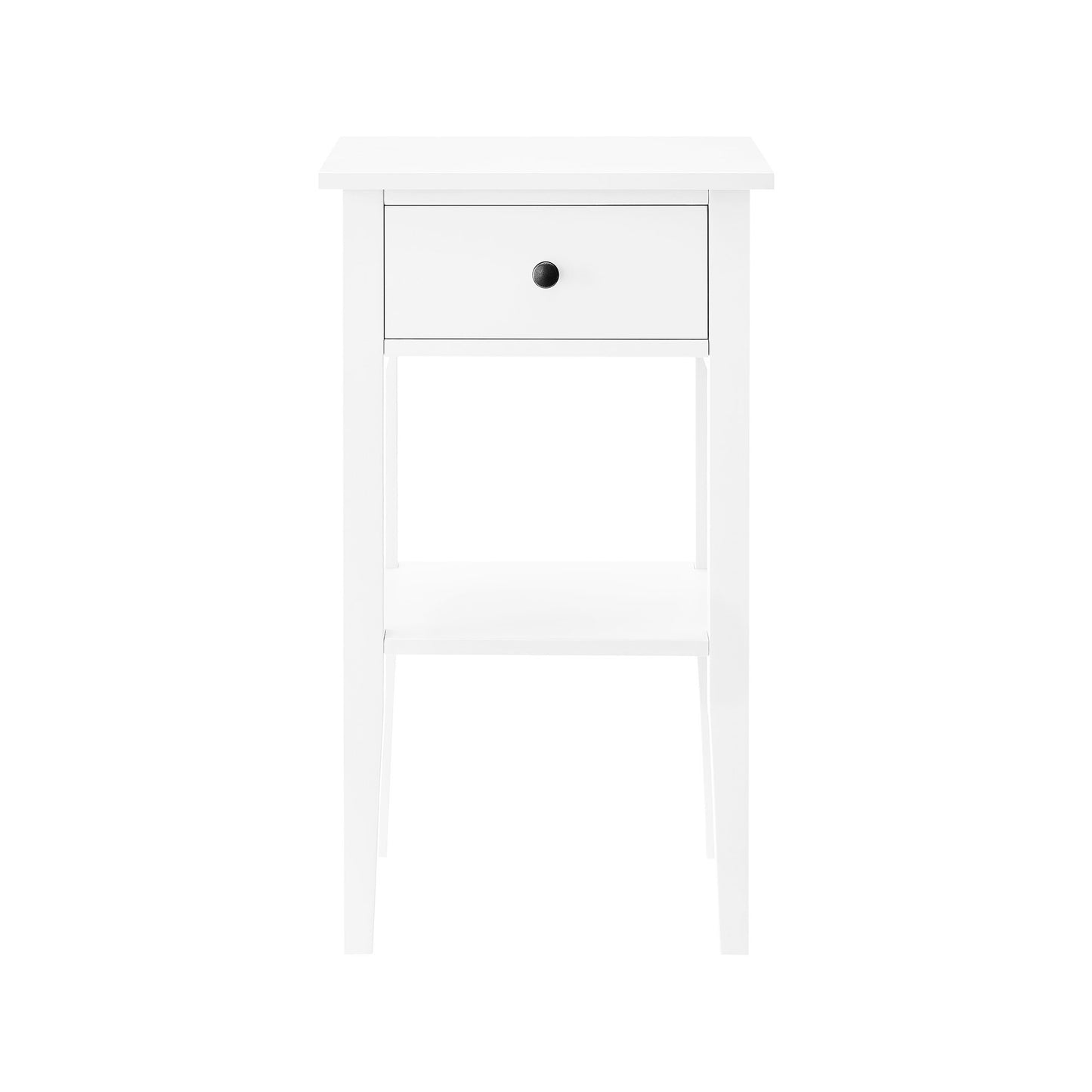 White Rue Nightstand Elegant Side Table