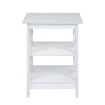 Oliver 2-Tier Bedside Table - White