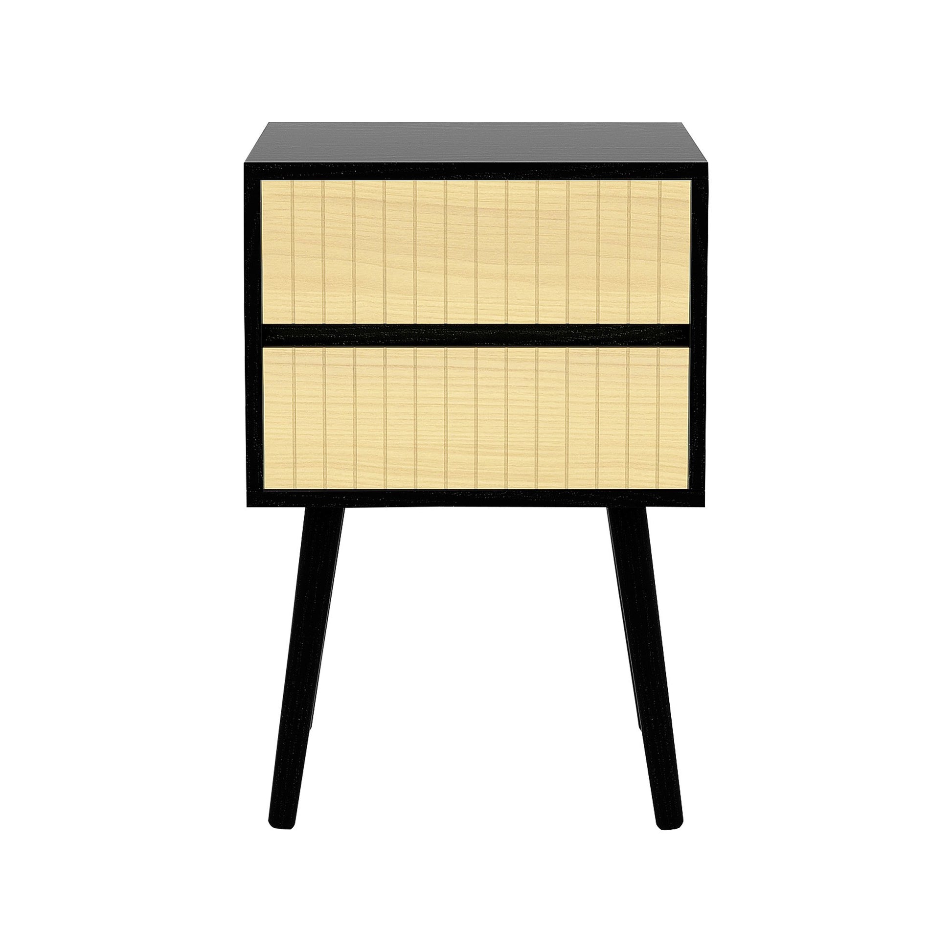 Black Nightstand Versatile Bedside Table