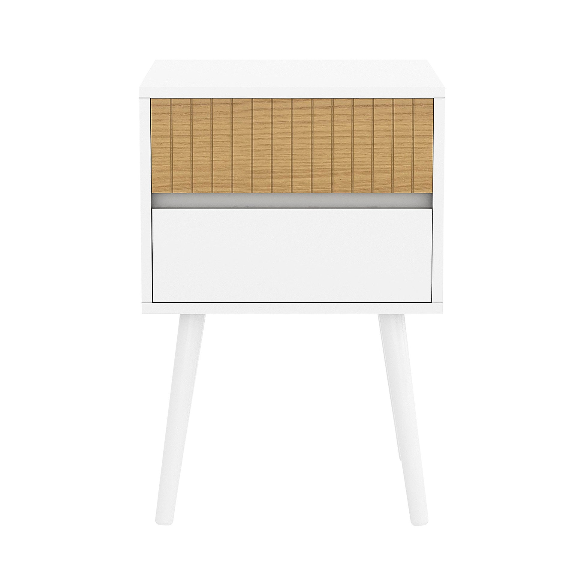 White Nightstand Versatile Bedside Table
