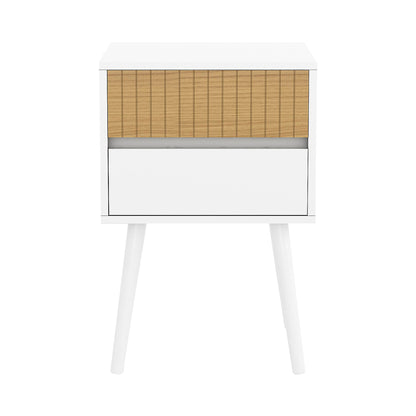 White Nightstand Versatile Bedside Table